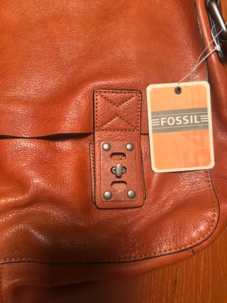 Bolso Bandolera Fossil Marrón Piel