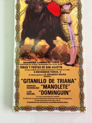 Azulejo Taurino Manolete Linares 1947