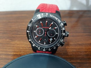 Reloj deportivo rojo y negro EUROMOBIL crono