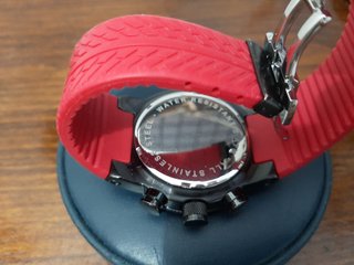 Reloj deportivo rojo y negro EUROMOBIL crono