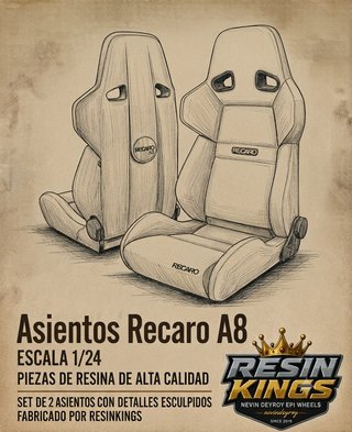 Asientos Recaro A8 1/24 y 1/18