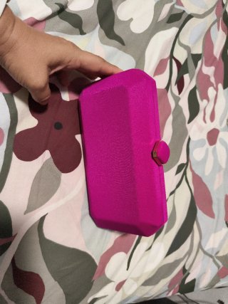 Bolso de fiesta buganvilla con cadena dorada