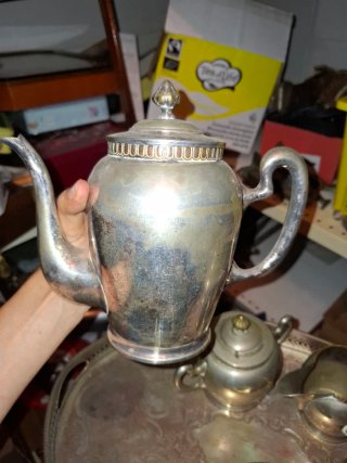 Juego de café y té plateado