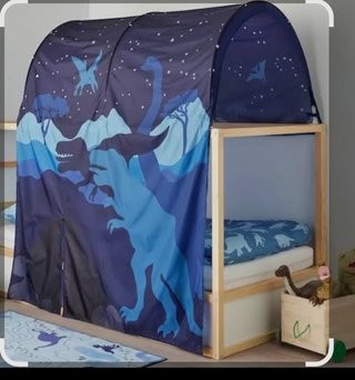 Cama infantil Kura Ikea reversible Dosel incluido