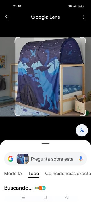 Cama infantil Kura Ikea reversible Dosel incluido