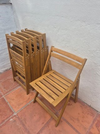 6 Sillas Plegables Madera IKEA NÄMMARÖ