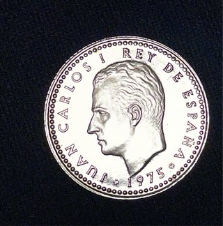 Moneda proof 1 pesetas 1975 estrella 77