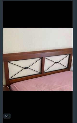 Cabecero de cama 150cm madera y metal