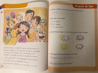 Ensalada de letras 1, Primaria lecturas