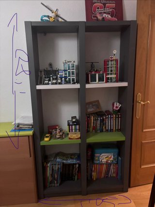 Cama juvenil con cajones, 2 baldas, escritorio