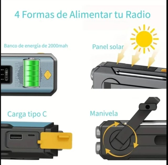 Radio Multiusos Gris y Verde