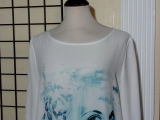 Blusa manga francesa Talla 44 Cara Flores