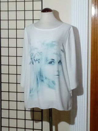 Blusa manga francesa Talla 44 Cara Flores