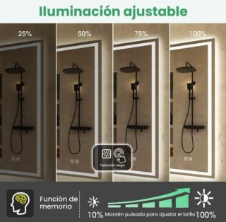 Espejo Baño LED 80x60 cm