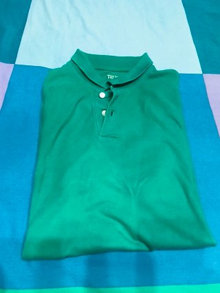 Camisa Polo Verde Tev Manga Corta Hombre