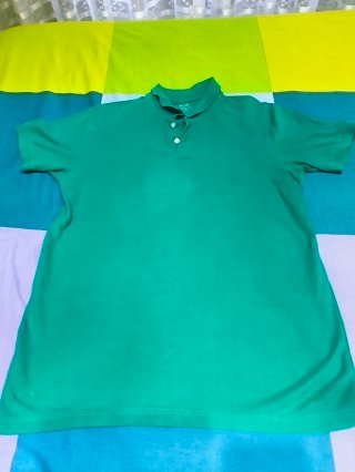 Camisa Polo Verde Tev Manga Corta Hombre