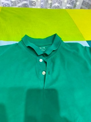 Camisa Polo Verde Tev Manga Corta Hombre