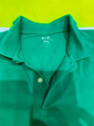 Camisa Polo Verde Tev Manga Corta Hombre
