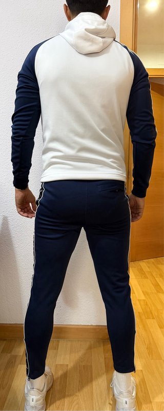 Conjunto Nike Sudadera y Pantalón Azul/Blanco