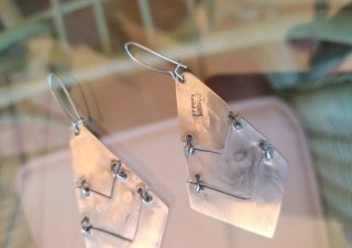 Pendientes colgantes de estilo geométrico alpaca