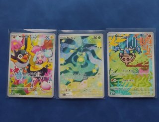 3 Cartas Pokémon: Wattrel, Budew, Hitmontop