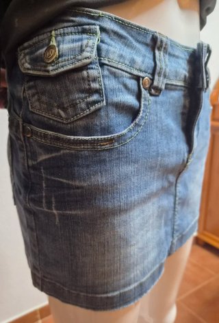 Minifalda vaquera azul Talla M