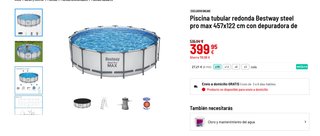 Piscina Bestway Steel Pro MAX 4.57m x 1.22m