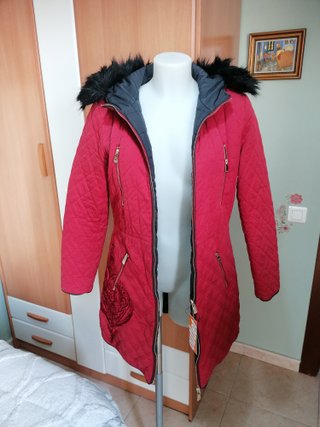 Abrigo desigual reversible + regalo
