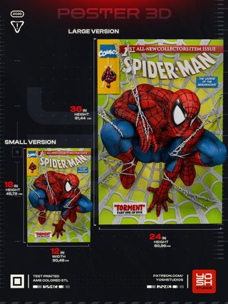 Póster 3D Spiderman Marvel Comics