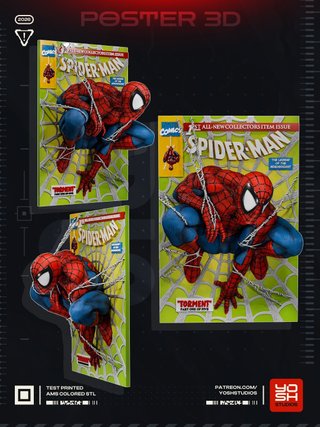 Póster 3D Spiderman Marvel Comics