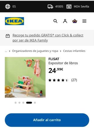 Expositor de libros de madera