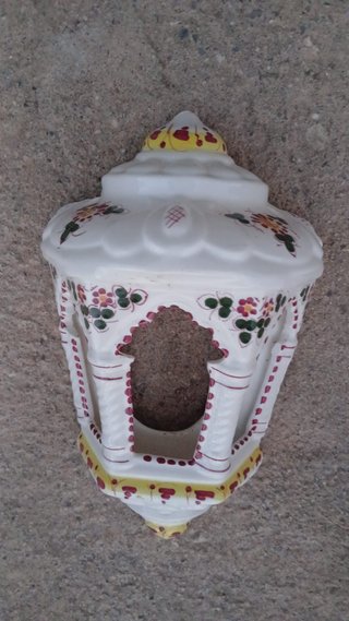 Farol de pared de cerámica multicolor