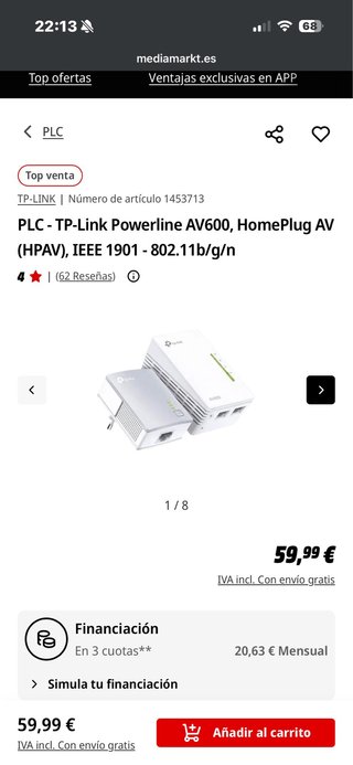 TP-Link Powerline AV600 HomePlug AV
