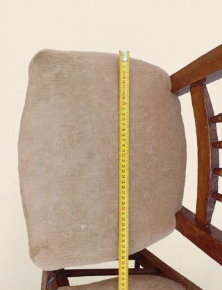 Lote 6 Sillas Madera Torneada Tapizadas Beige