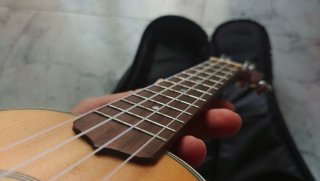 Ukelele Custom con funda acolchada