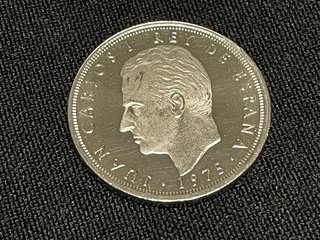 Moneda proof 25  pesetas 1975 estrella 77