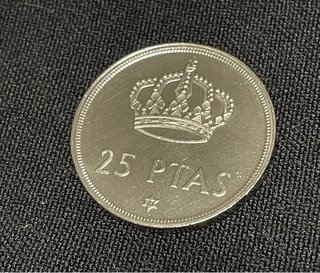 Moneda proof 25  pesetas 1975 estrella 77