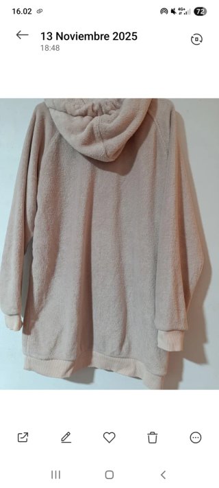 Sudadera beige/rosa con número 36