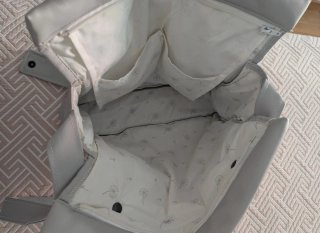 Bolso panera Mimuselina gris carro bebé