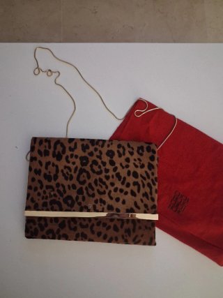 Bolso fiesta CH animal print dorado
