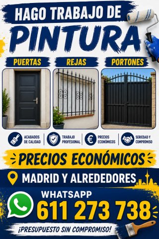 Pintura Económica Puertas, Rejas y Portones