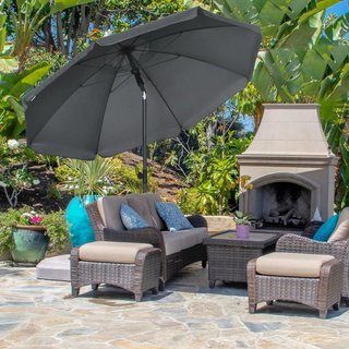 Sombrilla Playa UV50+ Ajustable Ø180 Gris Oscuro
