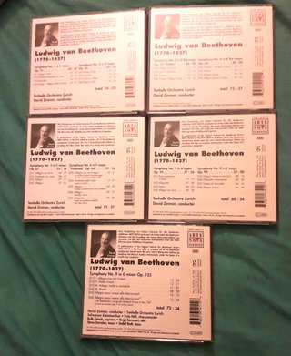 5 cds Beethoven Sinfonias 1 a 9 Ziman Tonhalle