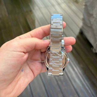 Reloj Poedagar Clásico Hombre Plata/Blanco
