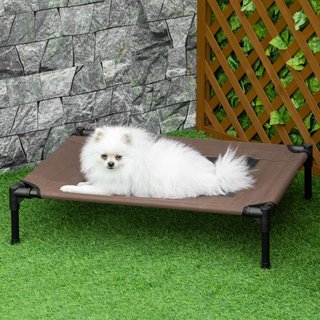 Cama Elevada Perros Gato Transpirable 76x61 Marrón