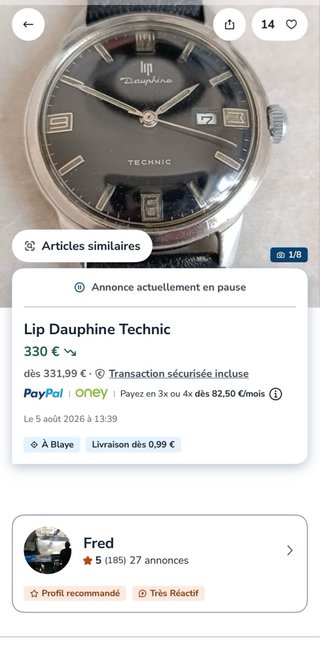 LIP Dauphine Technic Vintage circa 1960 – Revisada