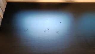 Escritorio Ikea Mickey Matton Negro 2 Cajones
