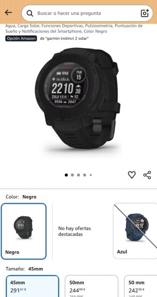 Garmin Instinct 2 Solar Reloj GPS Gris