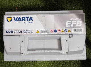 Batería Varta Dynamic EFB N70 70Ah 12V 760A