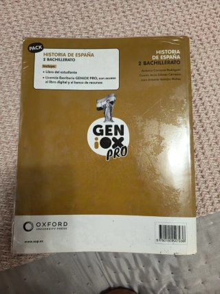 Historia de España, 2 bachillerato, Geniox Pro